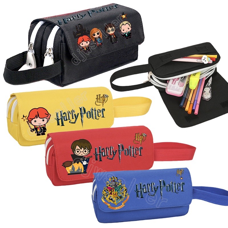 Túi Đựng Bút Bằng Vải canvas Hai Lớp Sức Chứa Lớn Họa Tiết harry potter Mẫu Giáo 2023