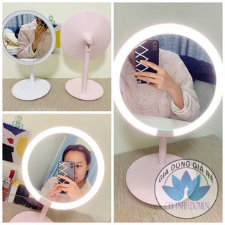 [HOT] GƯƠNG ĐÈN LED ĐỂ BÀN TRANG ĐIỂM HOẶC CÓ THỂ GẤP GỌN. GƯƠNG MÀU TRẮNG