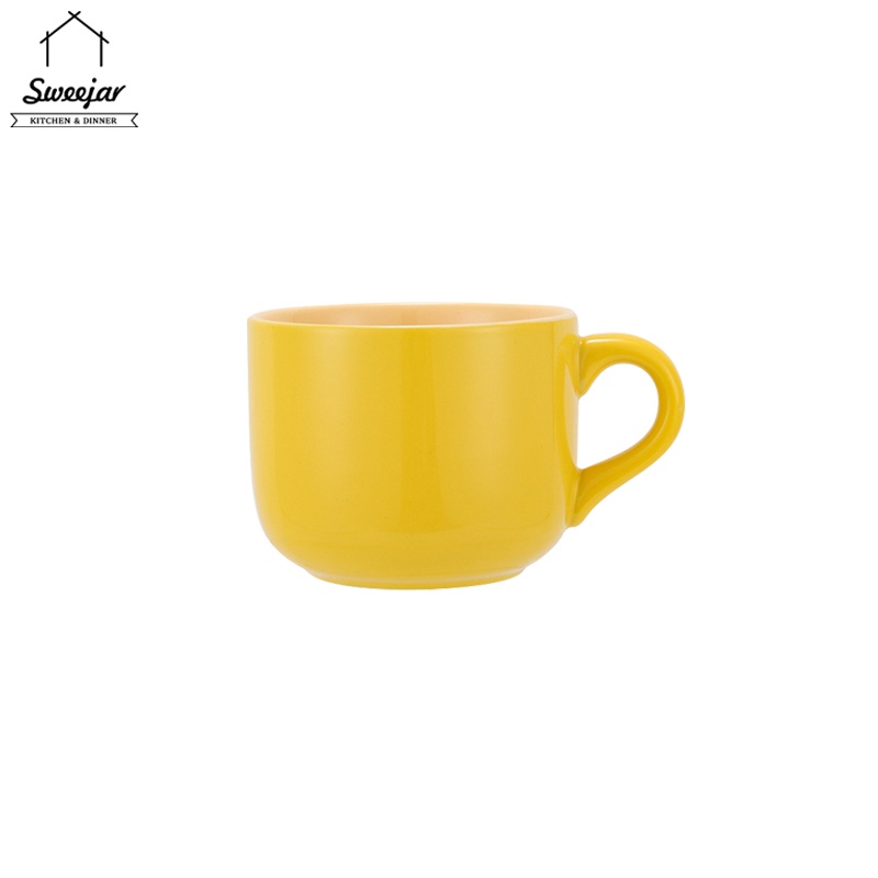 SWEEJAR Cốc Gốm Đựng Sữa/Yến Mạch Ăn Sáng Có Tay Cầm Sức Chứa Lớn 680ML  An Toàn Cho Lò Nướng