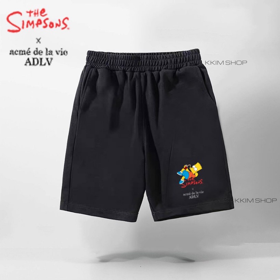 QUẦN SHORT ADLV The Simpsons Nam Nữ, quần đùi thun unisex form rộng thể thao, lửng cộc ngắn mặc nhà KKIMSHOP