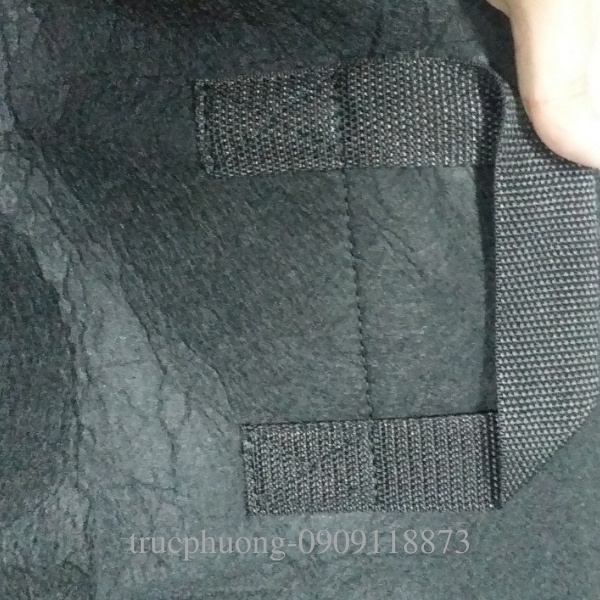 Túi vải trồng cây, trồng hoa củ quả và các loại cây cảnh, chậu vải màu đen có quai cầm siêu bền nhiều kích thước