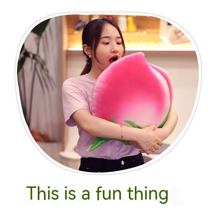 Gối Nhồi Bông Hình Trái Đào Ngộ Nghĩnh Đáng Yêu