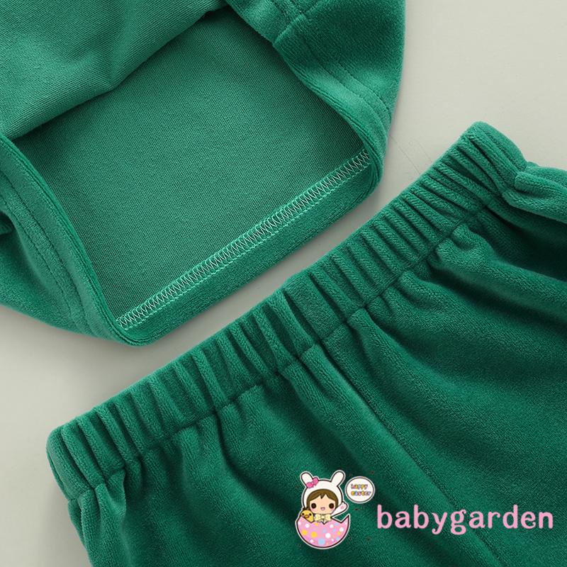 Set áo nhung tay dài + quần ống loe + mũ + thắt lưng phong cách giáng sinh cho bé gái