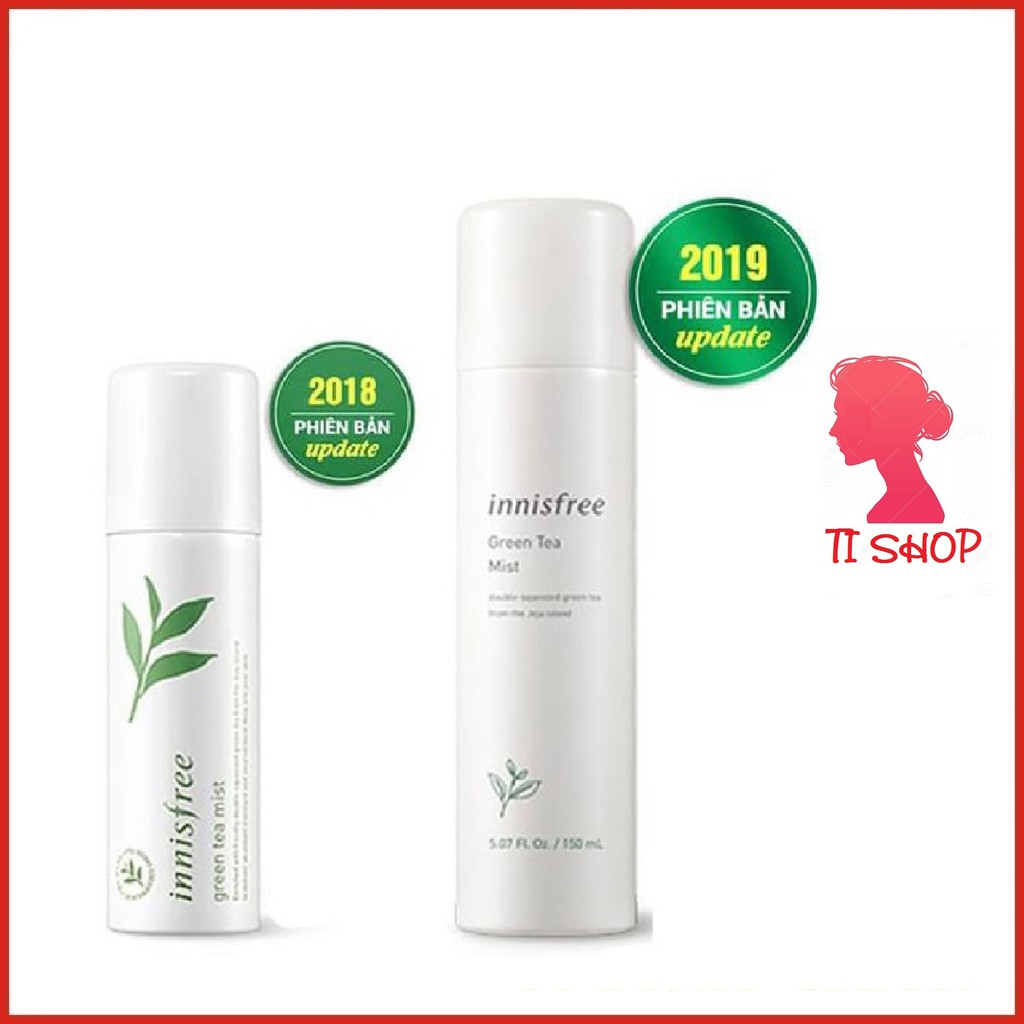 Xịt khoáng 💋FREESHIP💋 Xịt khoáng INNISFREE Trà xanh Green Tea Mineral Mist 50ml