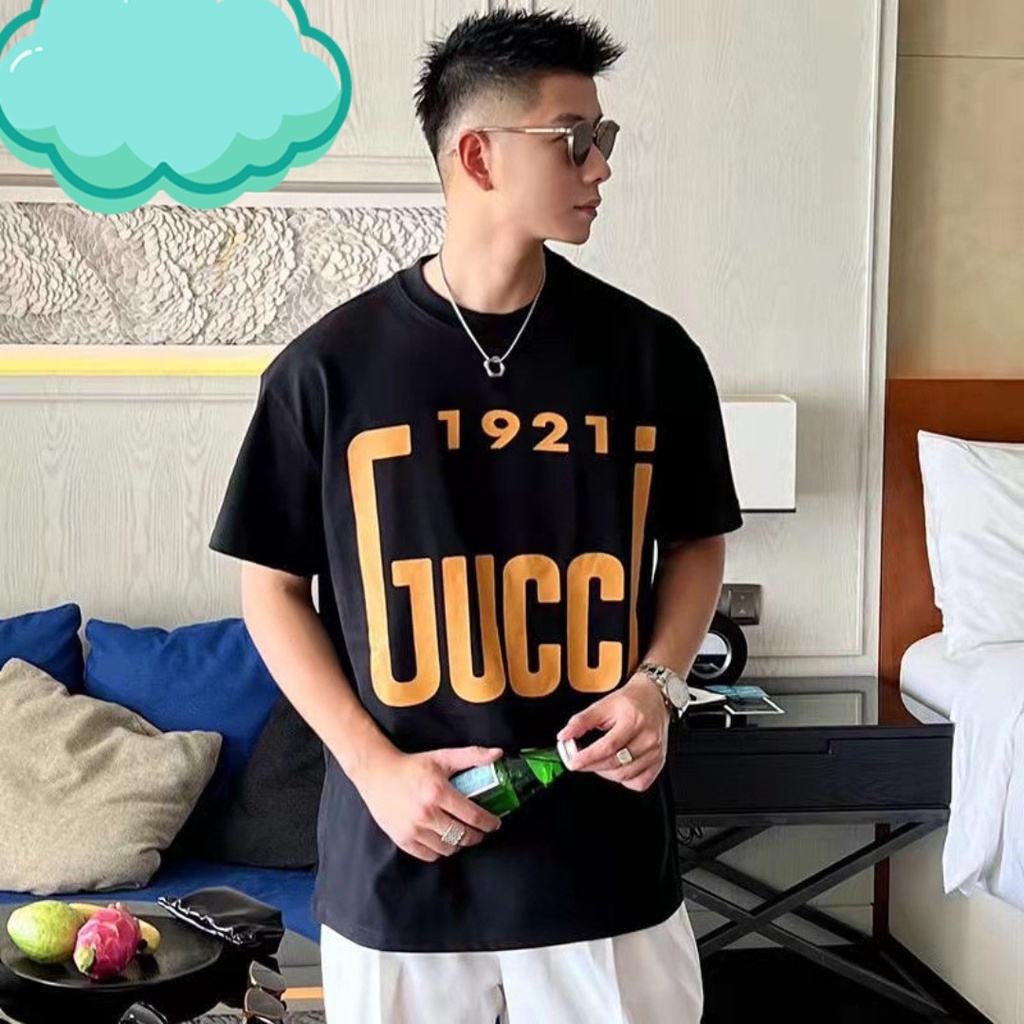 Áo Phông Kiểu GUCXI Bản Chữ Phông Rộng Phối Cách Hợp Fom Nam Nữ, Cotton Mịn Thoải Mái Hoạt Động Mã Mới GAREM 2022