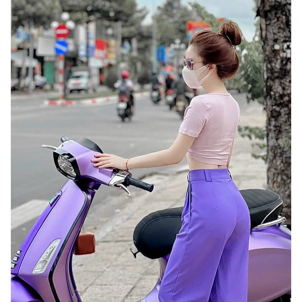 [HCM] Sét Bộ Áo Thun Gân Quần From Thun Cotton Lạnh Rộng Giả Khóa (Có Con Dỉa) Thời Trang Nữ Sam Closet Free Size 40-55k