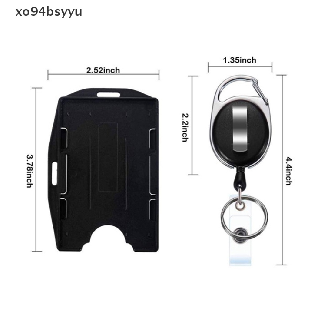 Set 2 Túi Đựng Thẻ ID Xo94Bsyu Kèm Móc Khóa Đa Năng Tiện Dụng