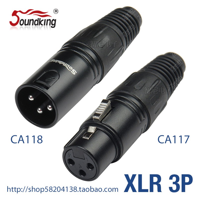 Giắc canon đực cái Soundking CA117 CA118 XLR 3 pin