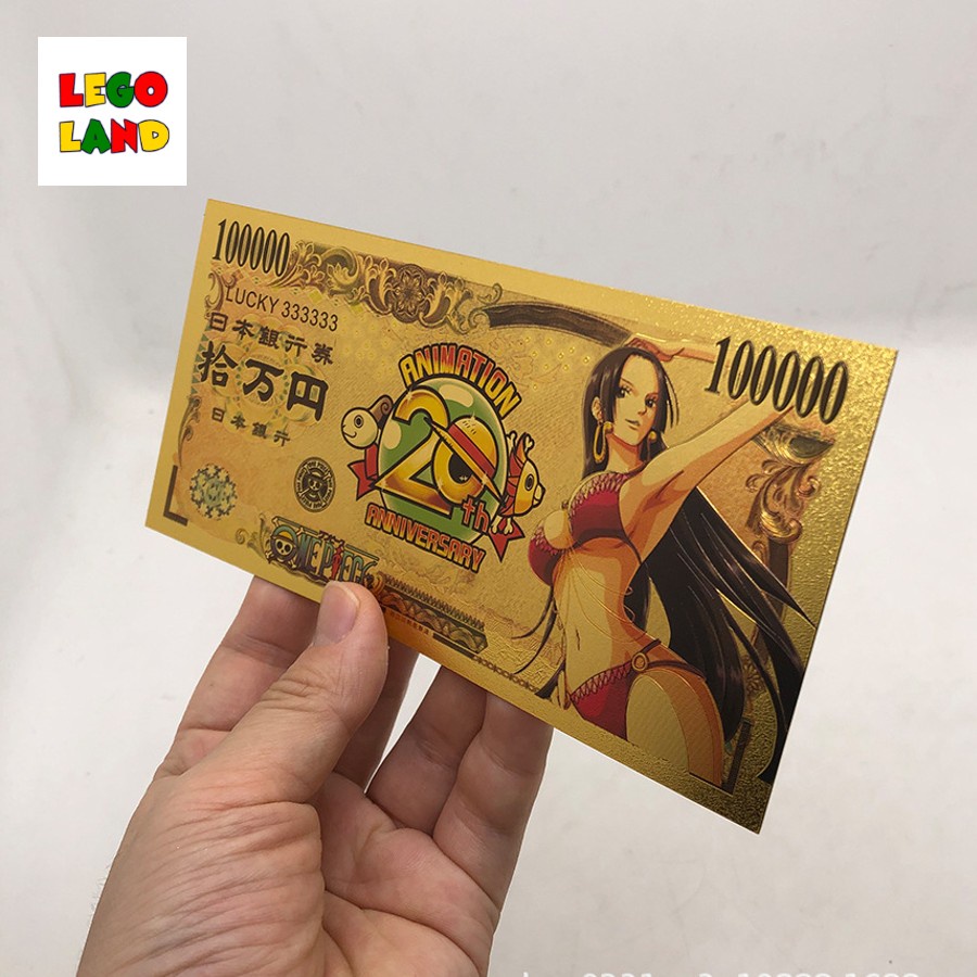 Tiền yên nhật One Piece sưu tầm chất liệu đồng vàng dẻo chống nước