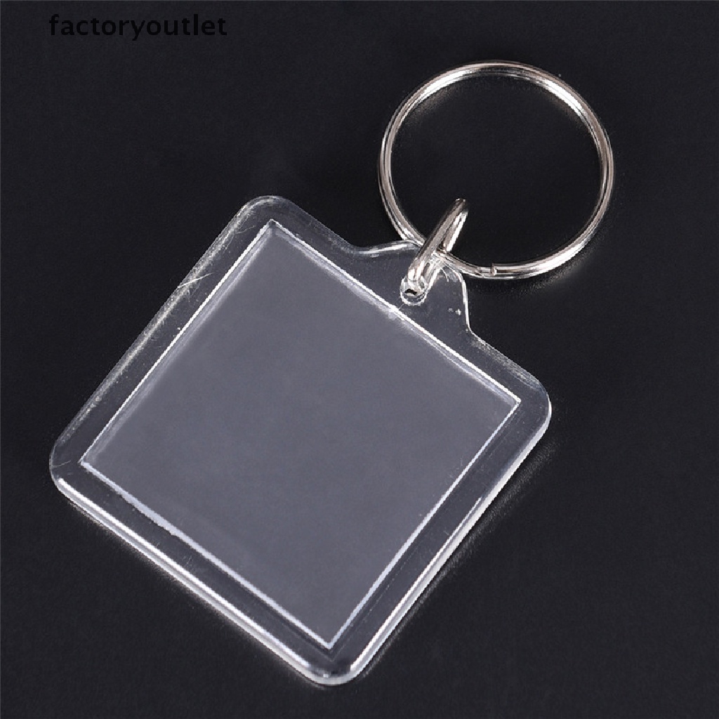 Set 5 móc khóa khung ảnh trong suốt DIY