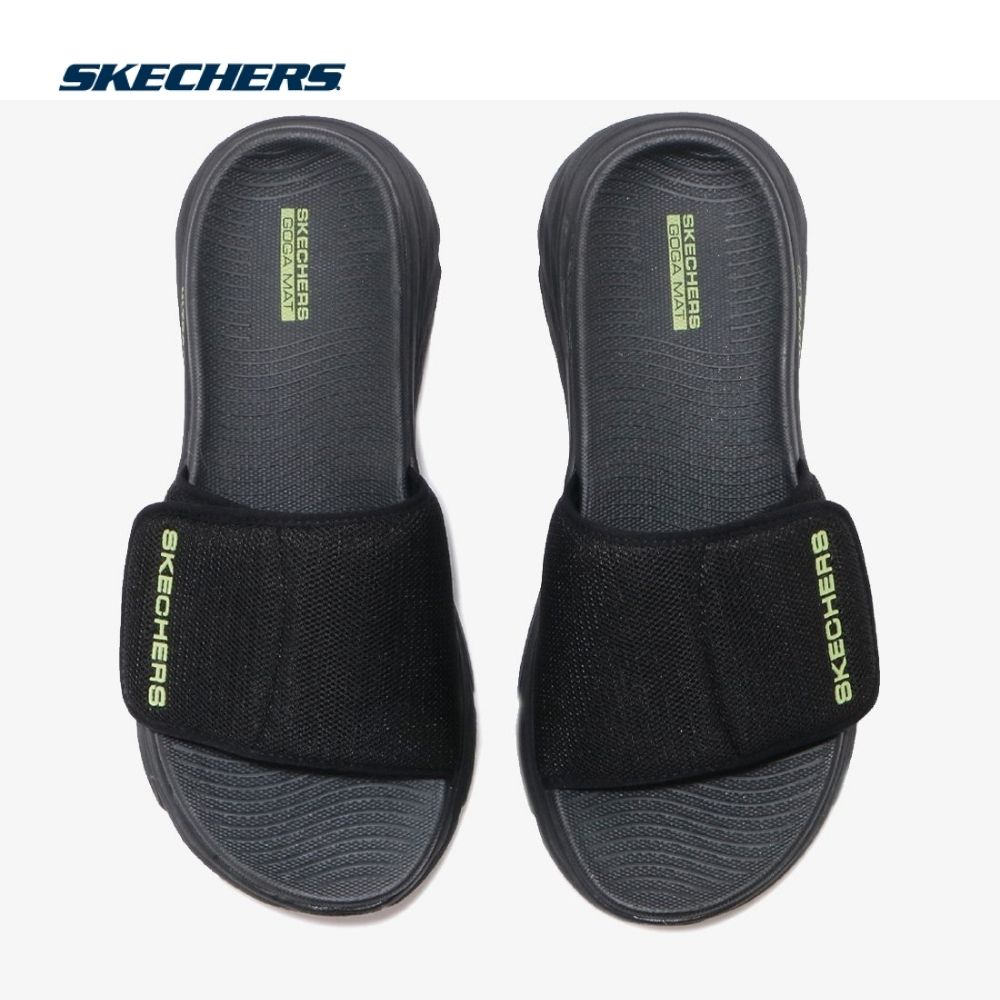 Dép quai ngang nam Skechers Max Cushioning Sandal - 229008-BKLM