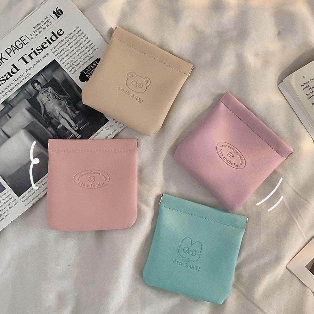 Túi Da Đựng Tai Nghe / Tiền Xu / Tai Nghe Tiện Dụng|Túi Đựng Khăn Giấy Tampon Màu Sắc Xinh Xắn