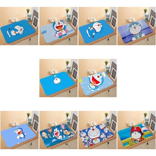 Thảm Chùi Chân Chống Trượt In Hình Doremon Dễ Thương Kích Thước 40x60CM Trang Trí Cho Nhà