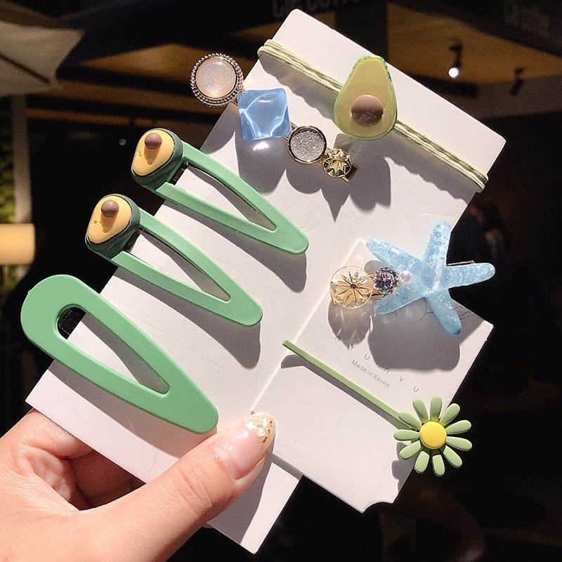 Hairpin female cute ins girl headdress hairpin Korean color word clip