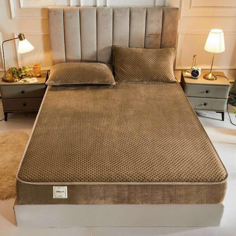 Bộ ga gối nỉ nhung ong 3 món 2mx2m2