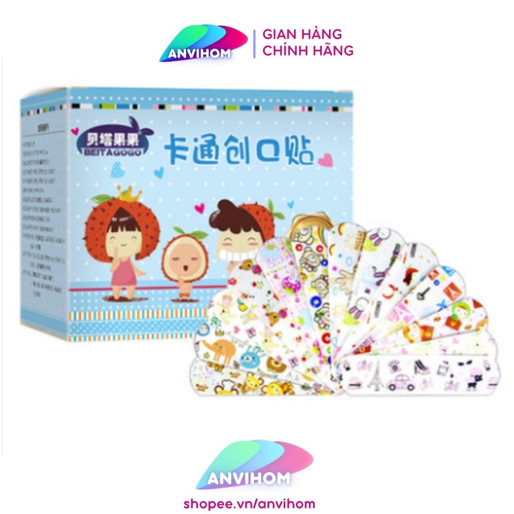 Set Hộp 50-120 Miếng Băng Dán Y Tế Urgo Nhật, Hàn Quốc Hoạt Hình Siêu Cute ANVIHOM