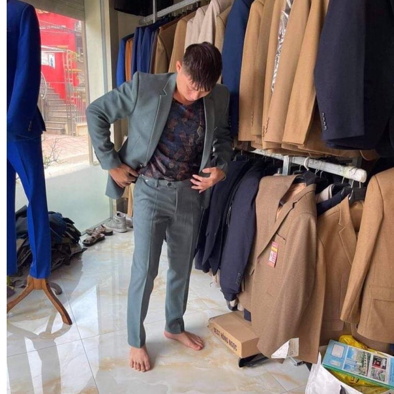 Bộ comple thanh niên .vest trẻ nam xuất khẩu phong cách hàn quốc.