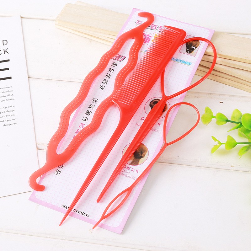 Set dụng cụ luồn tóc 4 món Pison gọn gàng - SP0069 - 01 bộ