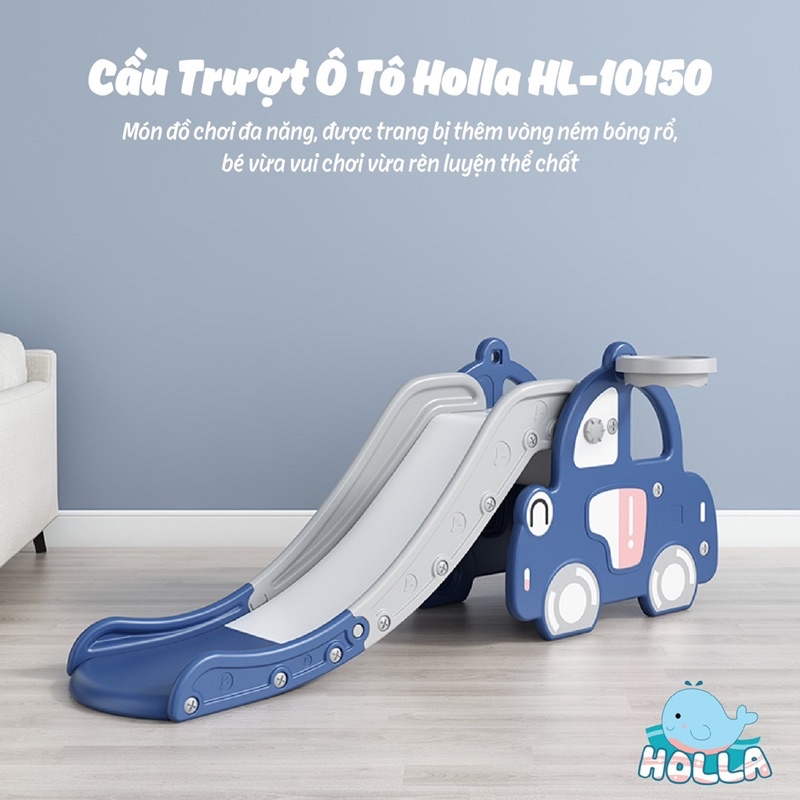 Cầu trượt oto HL10150 siêu cưng chính hãng Holla nhựa an toàn cho bé thích hợp từ 6m+ tuổi