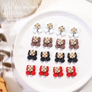 Nơ Cổ Điển Nhụy Charm Hoa Cao Cấp Trang Trí Móng