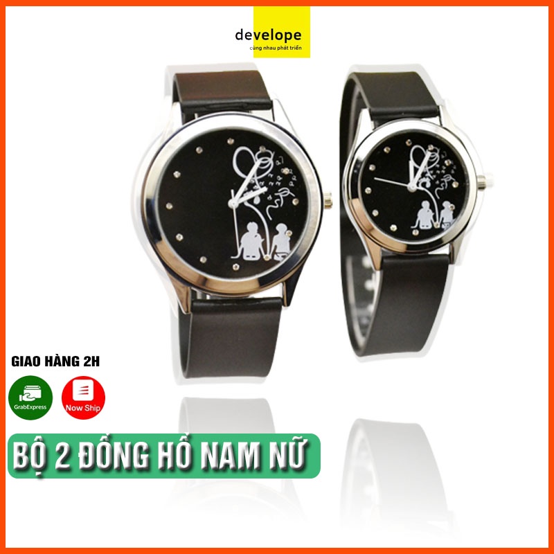Đồng hồ cặp đôi nam nữ, đồng hồ nam nữ thời trang dvl99 - DEVELOPE