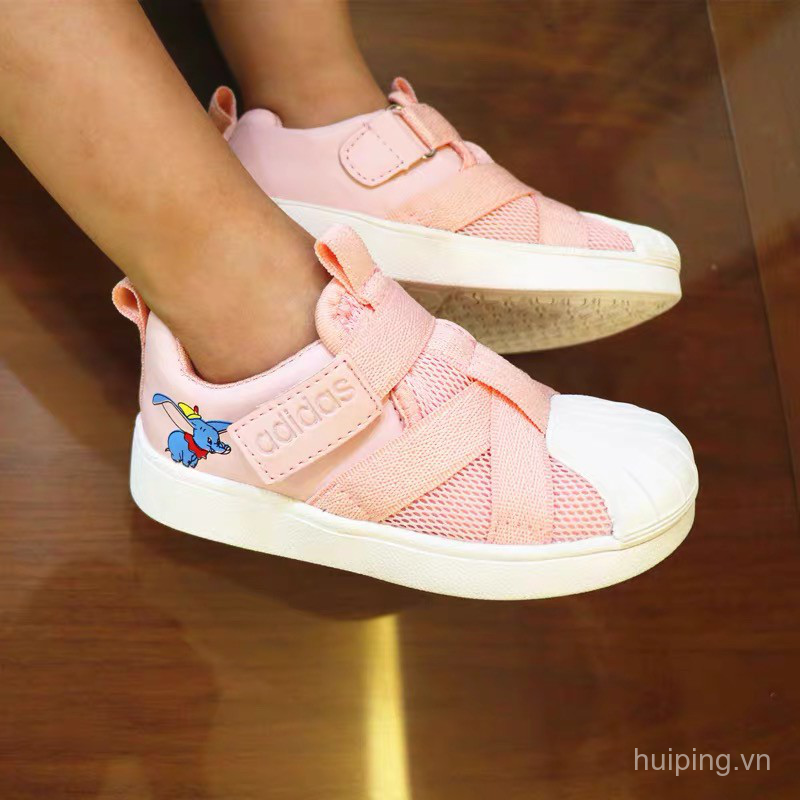 *Ready stock* adidas Xiaofei đầu voi vỏ trẻ em Giày bé gái bé gái đế chống trượt bFxy