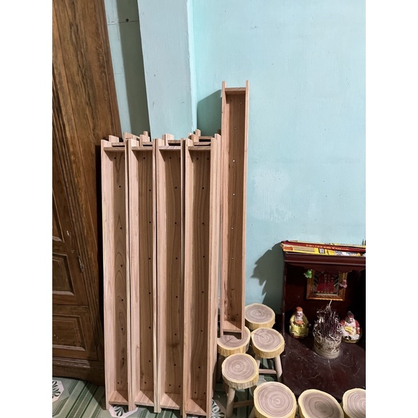 chậu gỗ tự nhiên / dài 120cm , cao 12cm , rộng 12cm