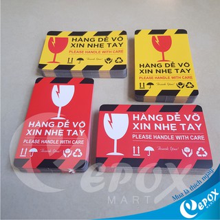 [RẺ VÔ ĐỊCH] Sticker hàng dễ vỡ 11cm [SET 100 tờ]