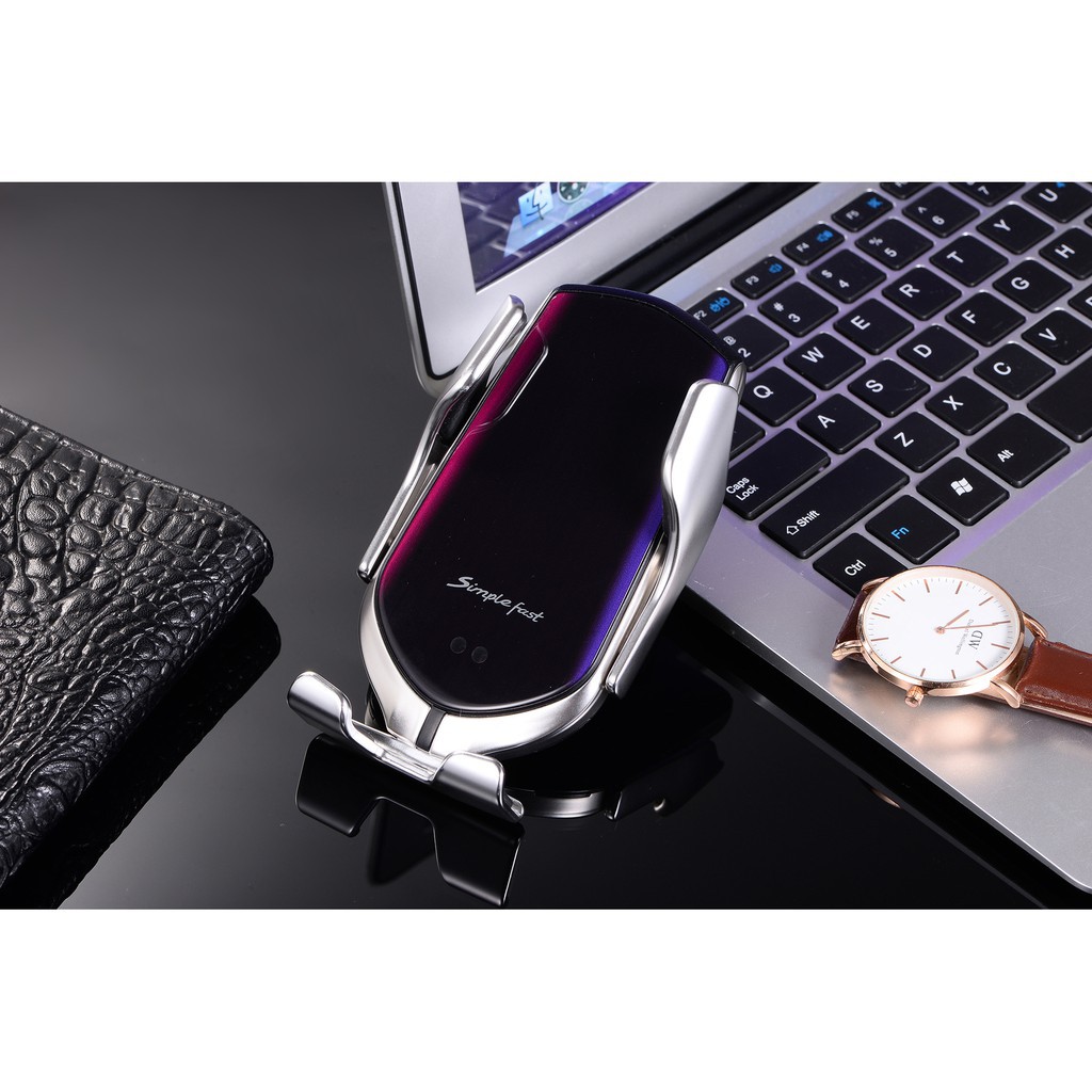 Giá đỡ điện thoại trên ô tô kèm sạc không dây kẹp cửa gió điều hòa cao cấp mẫu R1 | BigBuy360 - bigbuy360.vn