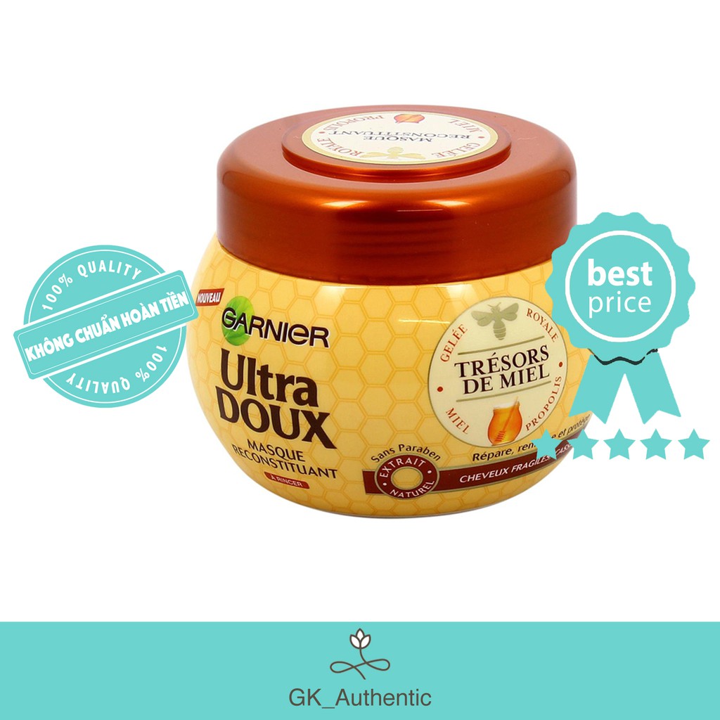 Mặt Nạ Ủ Tóc Mật Ong - Garnier Ultra Doux Masque Reconstituant Trésors de Miel 300ml