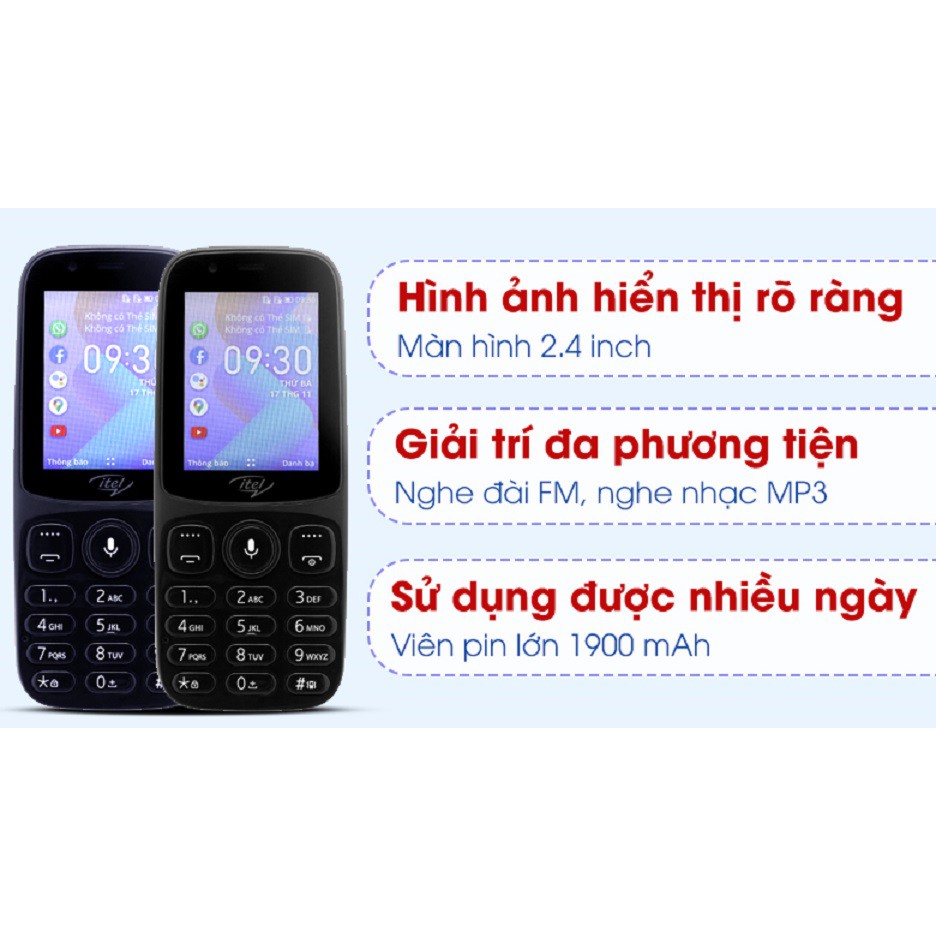 Điện thoại ITEL it9200 (thu phát wifi,lướt wed,facebook,youtube..)