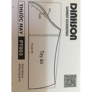 Thước vẽ tay áo,thước bản tay áo,dụng cụ học may -Phụ liệu may