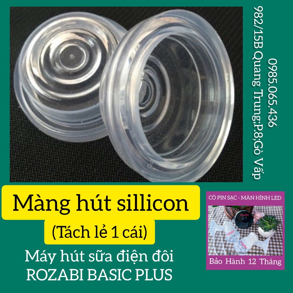 [Rẻ Vô Địch] Màng Hút Sillicon Cho Máy Hút Sữa ICHIKO,HICHITO,ROZABI BASIC PLUS,REAL BUBEE (Lẻ 1 Cái)