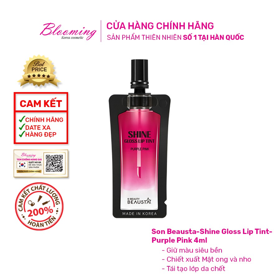 Son Beausta-Shine Gloss Lip Tint- Purple Pink 4ml | BigBuy360 - bigbuy360.vn