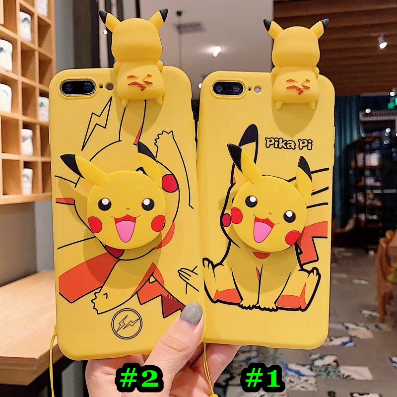 Ốp điện thoại hình pikachu hoạt hình đáng yêu cho iphone 6 6s 7 8 plus x xs max xr 11 pro max