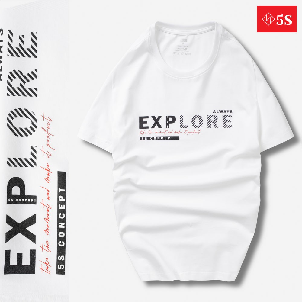 Áo Thun Nam Tay Ngắn 5S (3 màu), Chất Liệu Cotton Siêu Thấm Hút, Thiết Kế In Hình Trẻ Trung, Phong Cách (TSO21017) | BigBuy360 - bigbuy360.vn