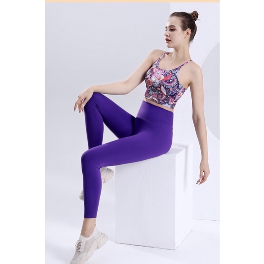 ĐỒ TẬP YOGA-GYM HOẠ TIẾT TÍM