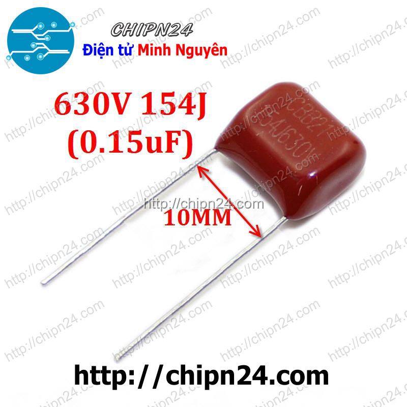 [3 CON] Tụ CBB 630V 154J (0.15uF) 10mm