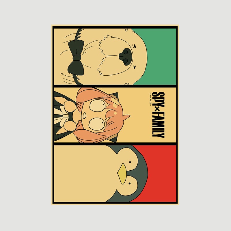 Poster Phim Hoạt Hình Spiy x family Dán Tường Trang Trí