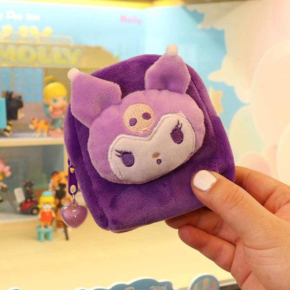 Ví Đựng Tiền Xu Mini Có Khóa Kéo Họa Tiết Hoạt Hình Xinh Xắn