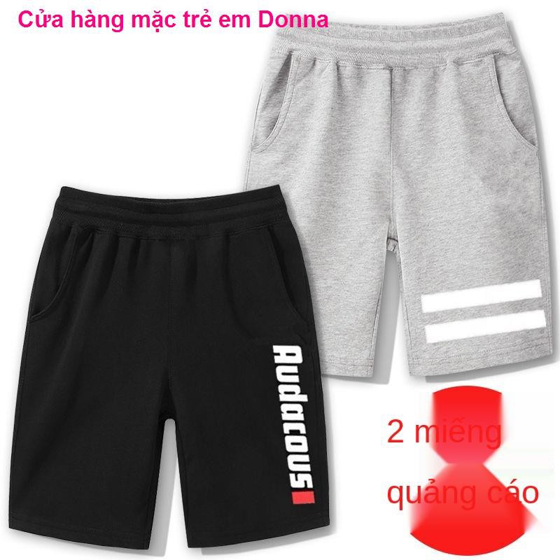 thời trang trẻ em[Hai mảnh] quần short thể thao cotton 2020 mùa hè mới của trẻ em mỏng phần năm ngoài thủy triều