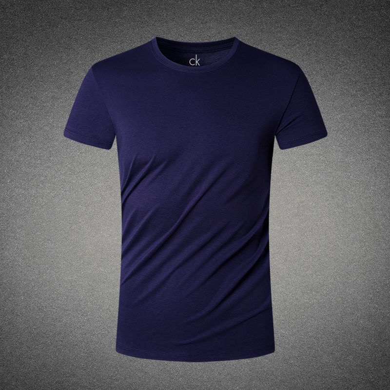 CK short-sleeved T-shirt men's trend simple basic solid color all-match half-sleeved T-shirt