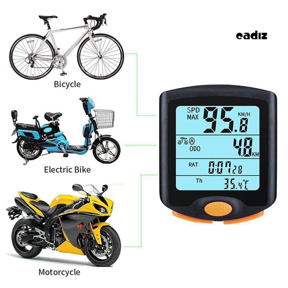 Đồng Hồ Đo Tốc Độ Xe Đạp Có Màn Hình Lcd Hiển Thị