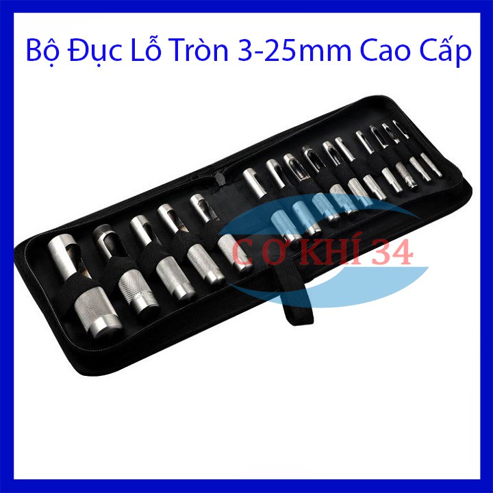 Bộ đục lỗ tròn 15 chi tiết 3-25mm Cao Cấp