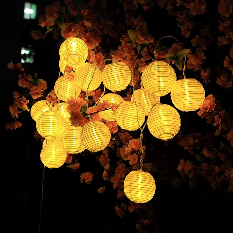 Đèn Lồng 30 LED Sử Dụng Năng Lượng Mặt Trời 6 Metres Ánh Sáng Trắng Ấm Chống Thấm Nước Dùng Trong Nhà / Ngoài Trời