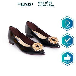 Giày bệt đính đá tròn ge457 - genni