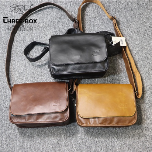 Cặp túi đeo chéo da cao cấp thời trang Unisex chính hãng
