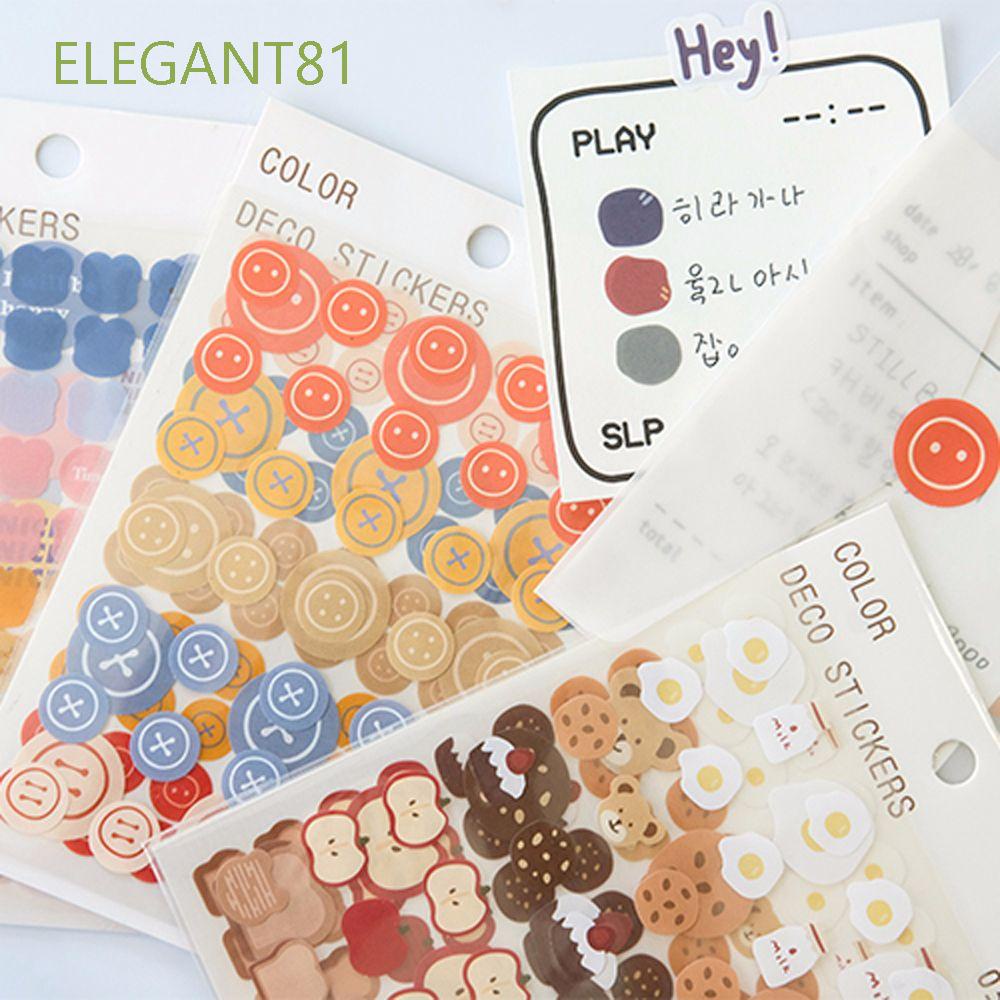 Bộ 3 miếng dán trang trí sổ tay/notebook hình gấu dễ thương chống thấm nước ELEGANT81