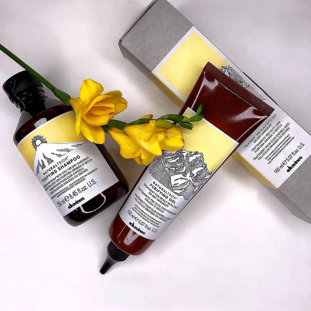 🇮🇹Davines🇮🇹 Combo dầu gội và gel hạn chế gàu DAVINES PURIFYING Shampoo (250ml)