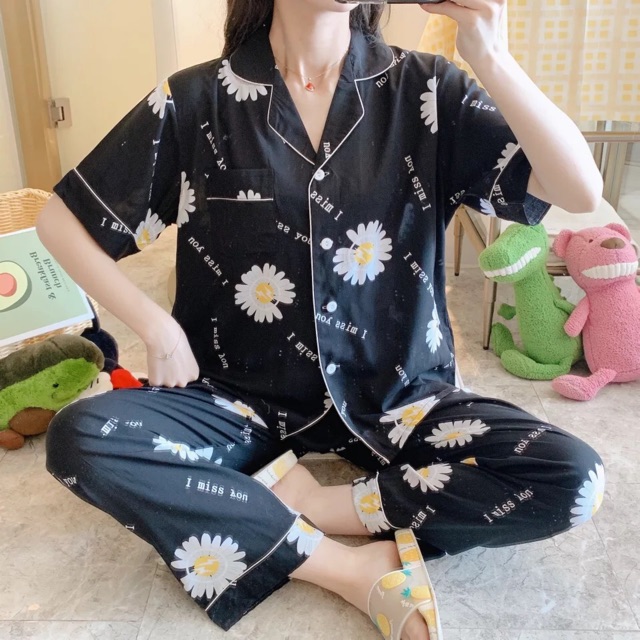 Pijama Lanh Lụa 🎁 pijama mặc nhà sau sinh vải lanh [ Tay ngắn - quần dài] | BigBuy360 - bigbuy360.vn